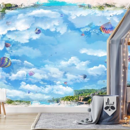 Kids - Air balloons - Clouds