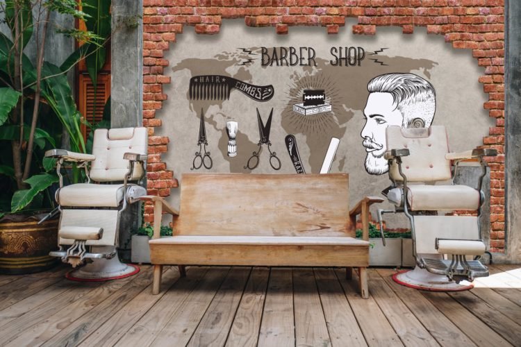 3D Barber brick theme